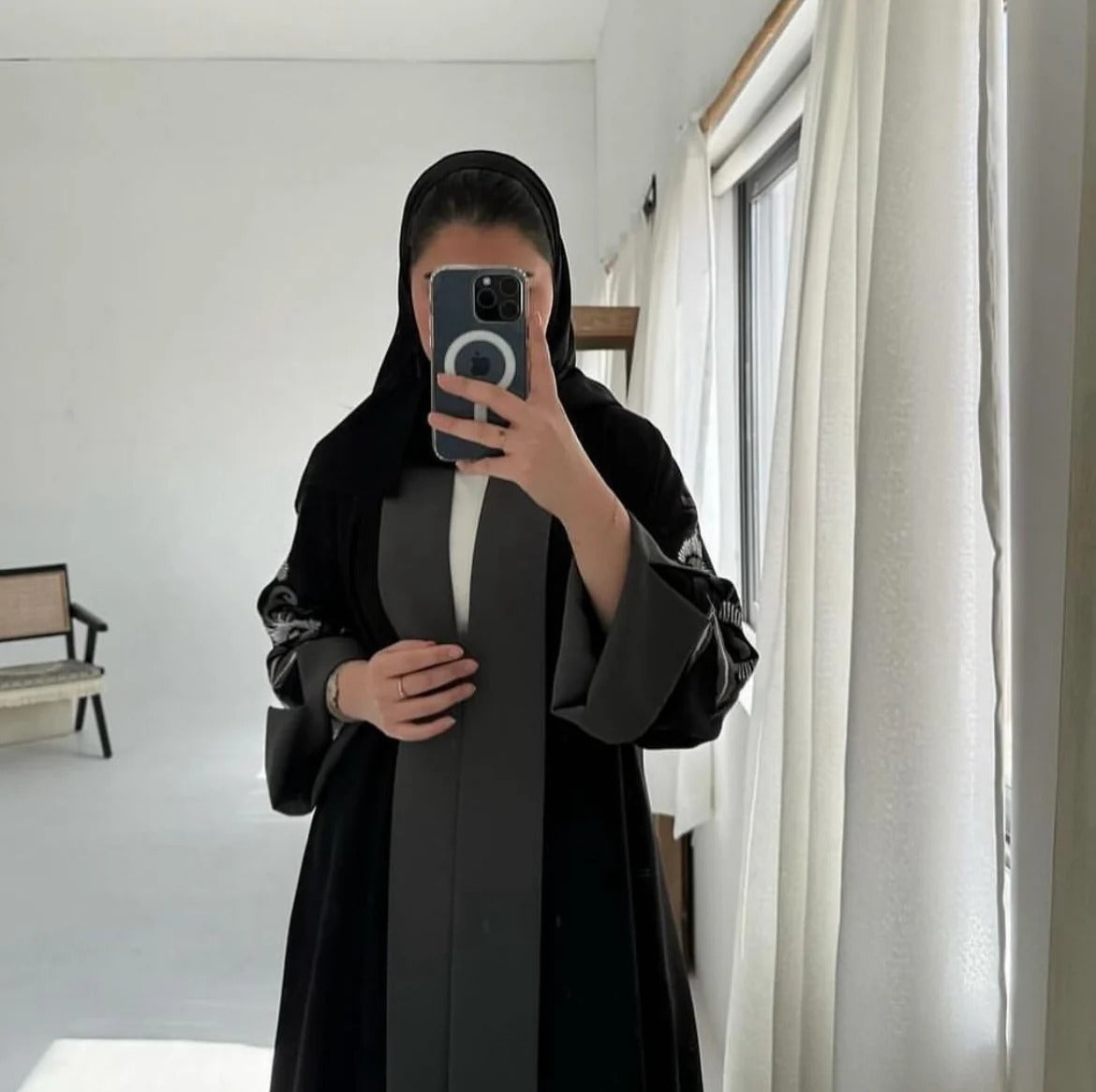 Black Nida Al Maza Abaya
