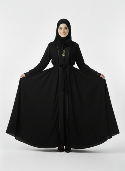 V-Neck Armani Silk Broche Burqa