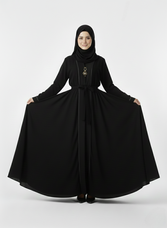 V-Neck Armani Silk Broche Burqa