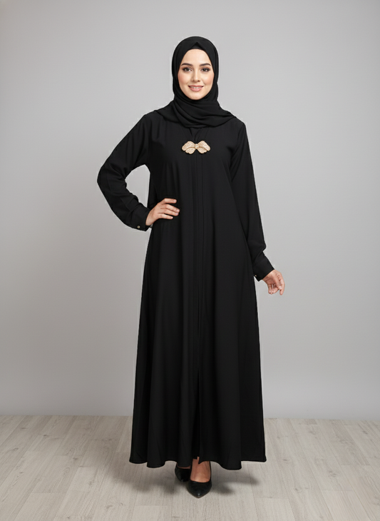 V-neck Broche Style Burqa
