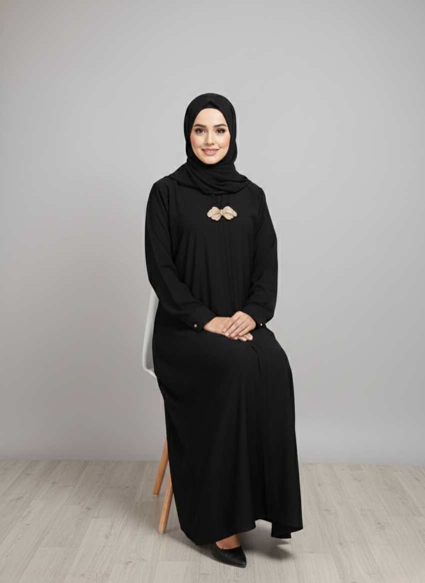 V-neck Broche Style Burqa