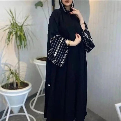 Black Nida Cut Abaya