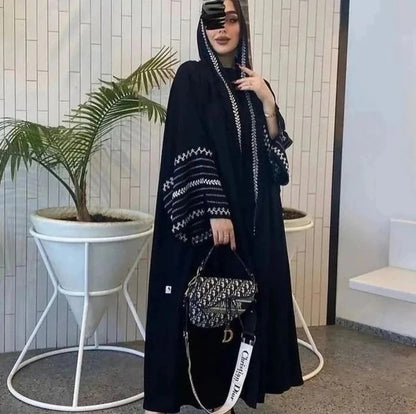 Black Nida Cut Abaya